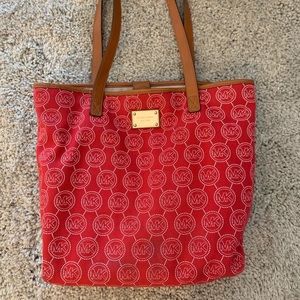 Red Michael Kors tote